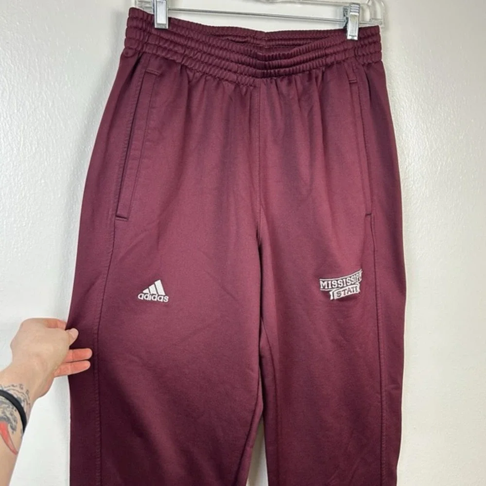 Adidas Men's Mississippi Bulldogs Maroon Sweatpants 2015 Retro Sportswear M Tall